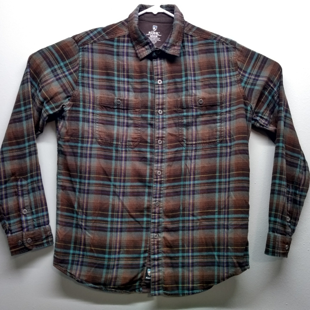 Kühl Men's Button Up Brown Flannel Shirt